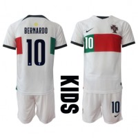 Maglie da calcio Portogallo Bernardo Silva #10 Seconda Maglia Bambino Mondiali 2022 Manica Corta (+ Pantaloni corti)
